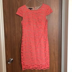 Peach Ivy & Blu lace dress sz6